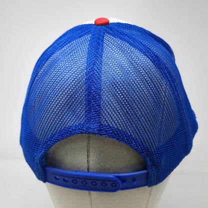 OTTO Trucker Hat White Blue Red One Size Hot Dog Graphic Foam Mesh Snapback