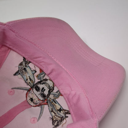 Guy Harvey Pirate Shark Strapback Hat Pink One Size Adjustable Outdoor