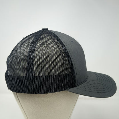 Richardson Trucker Hat Gray Black One Size Mesh Back Snapback McMillen Logo Hat