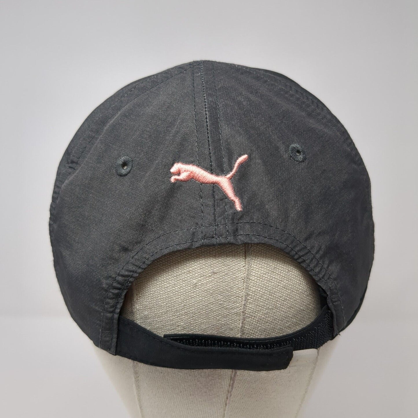 PUMA Strapback Hat Gray One Size Embroidered Logo Adjustable 6 Panel