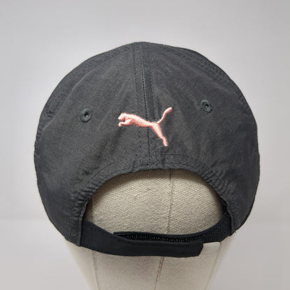 PUMA Strapback Hat Gray One Size Embroidered Logo Adjustable 6 Panel