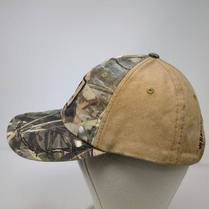 Western States Equipment Baseball Cap Brown Camo One Size Barbed Wire Brim Hat