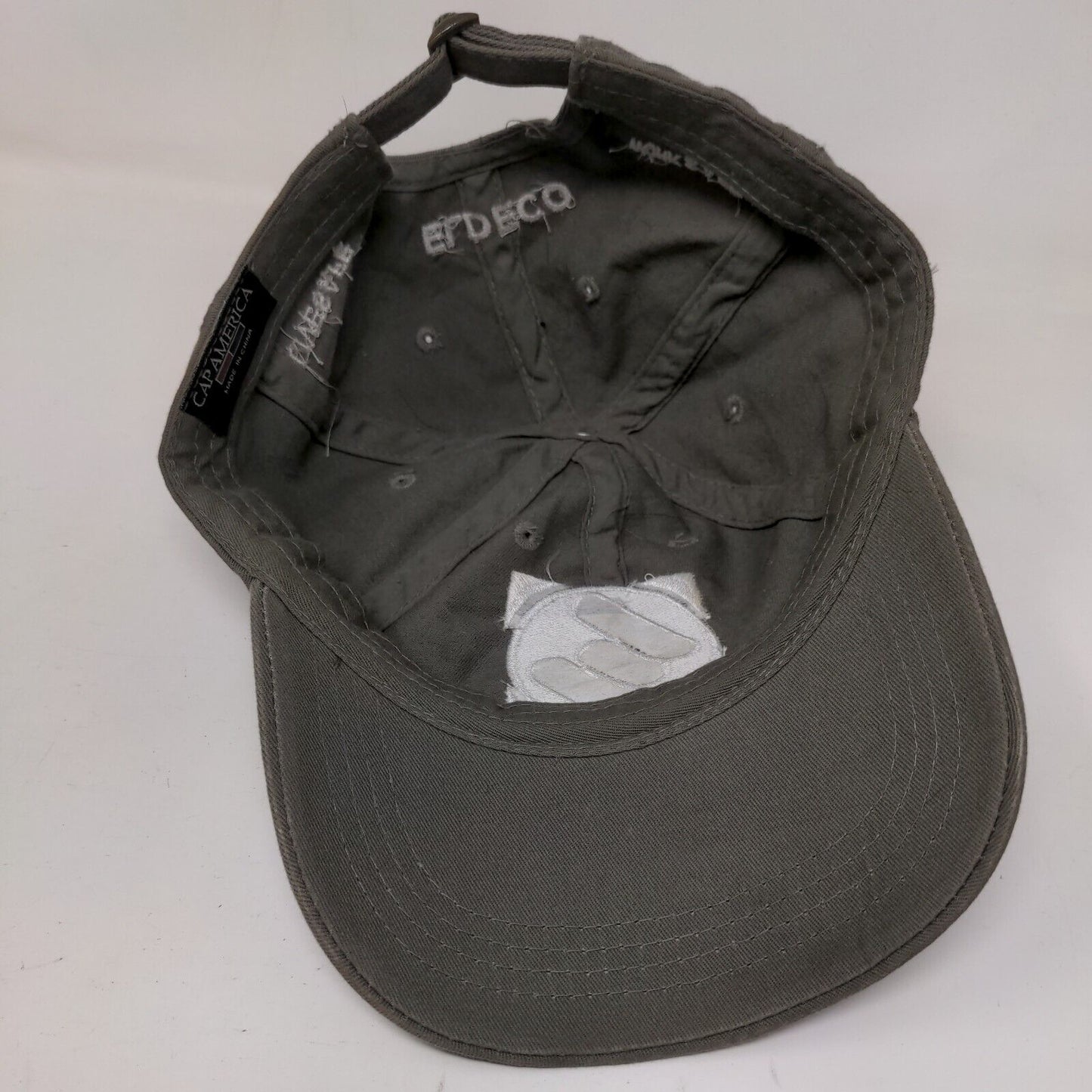 Eldeco Live Safe Work Safe Slideback Hat Gray One Size Embroidered Cap America