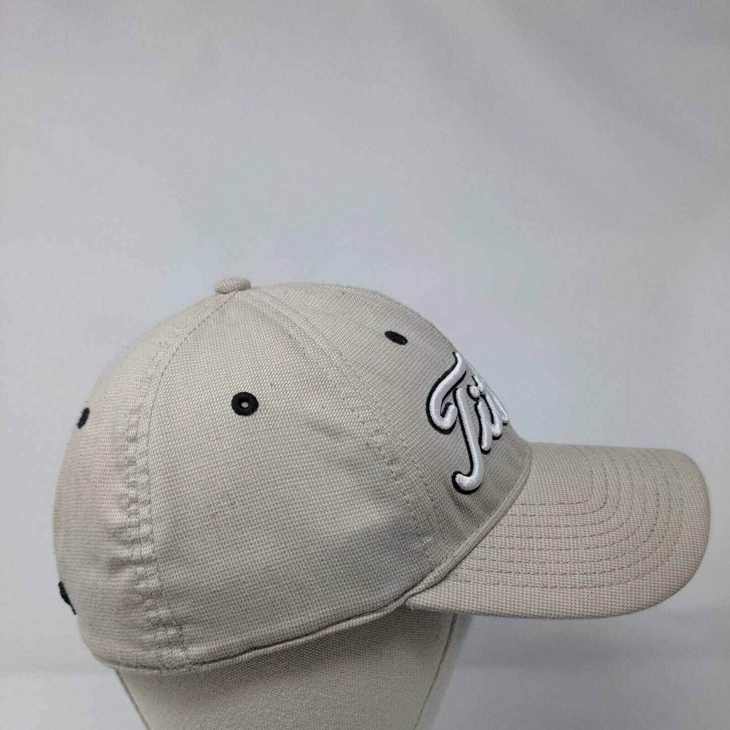 Titleist Fitted Golf Hat Tan Small/Medium Embroidered Solid 6 Panel