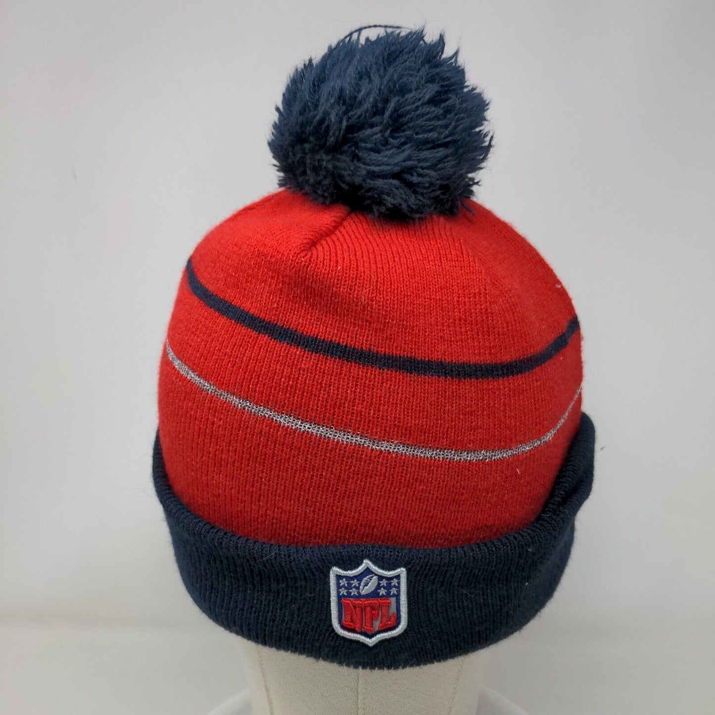 New England Patriots Youth Beanie Hat Multicolor One Size Pom Pom NFL New Era