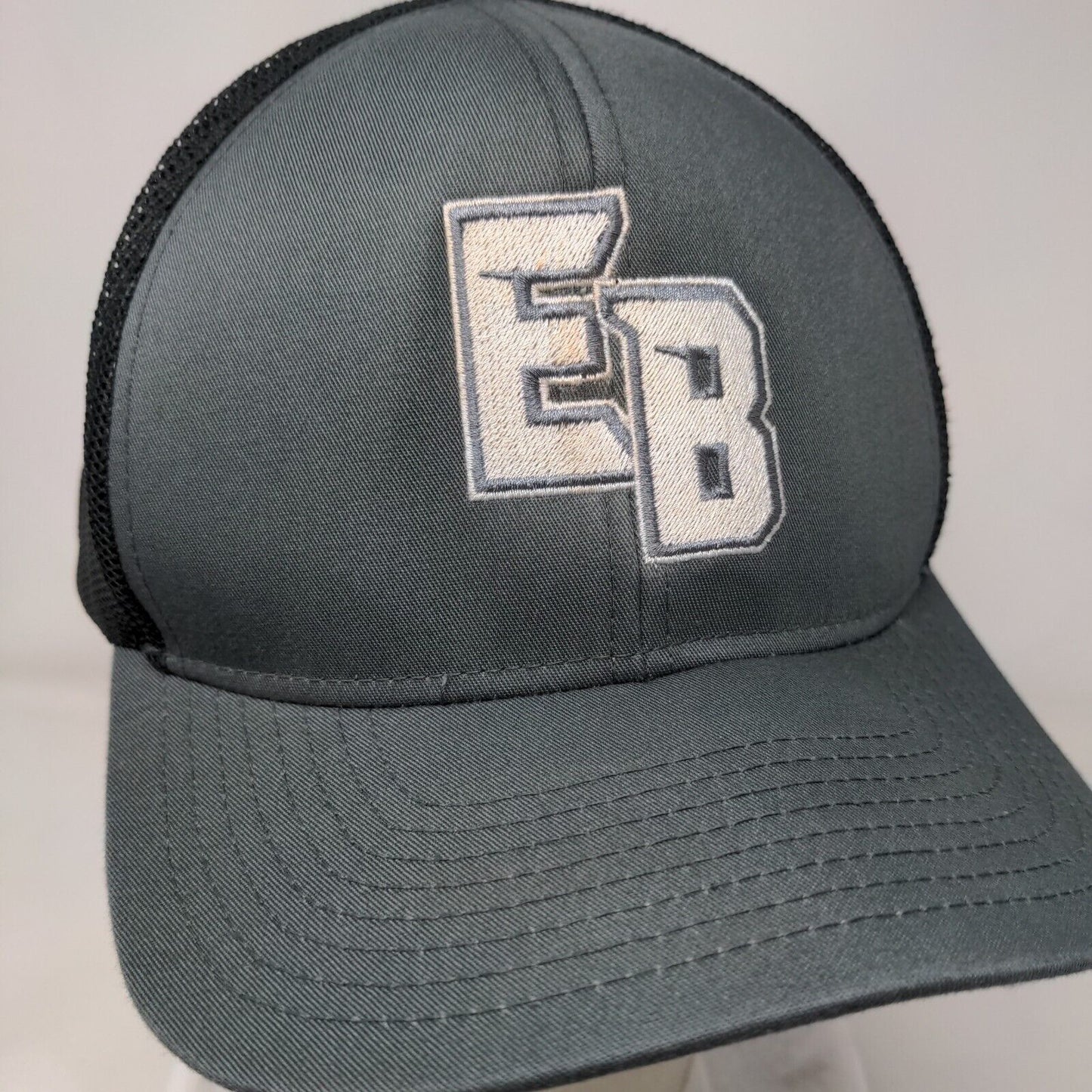 EB Snapback Trucker Hat Gray One Size Adjustable Mesh Back Pacific Headwear
