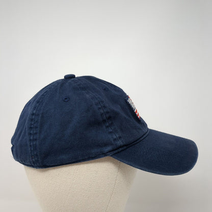 USA Flag Slideback Hat Blue One Size Adjustable Embroidered Patriotic Old Navy