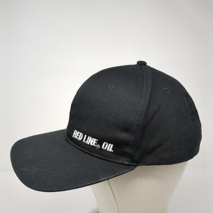 Red Line Oil Snapback Hat Black One Size Adjustable Embroidered 6 Panel Cotton