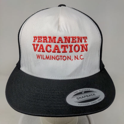 Permanent Vacation Wilmington NC Snapback Trucker Hat Black One Size Yupoong