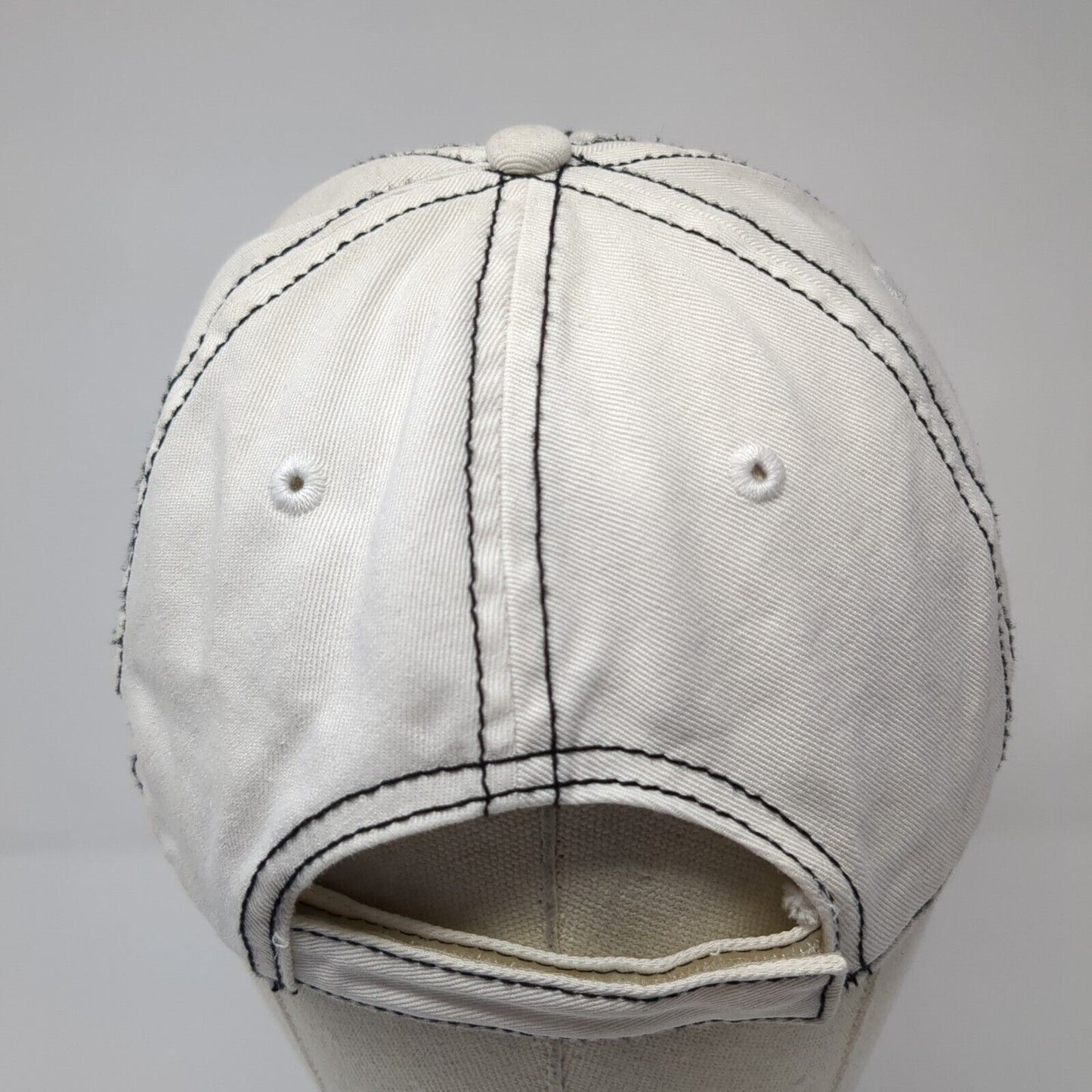 Neckover Bull Tuff Strapback Hat White One Size Adjustable 6 Panel