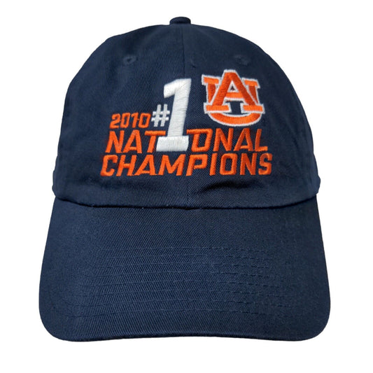 Nike S1ze Men's Slideback Hat Blue OSFA Embroidered Auburn Tigers 2010 Champs