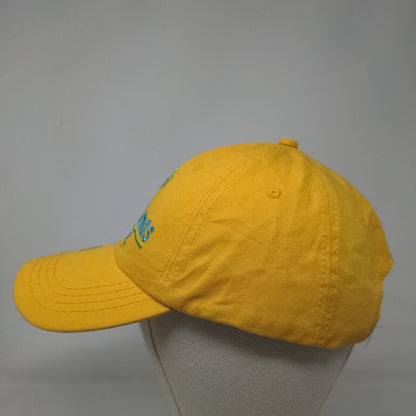 Saint Thomas U.S.V.I. Slideback Hat Yellow One Size Embroidered Palm Tree