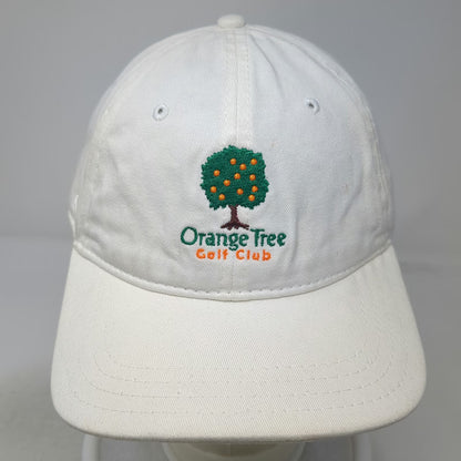 Pukka Baseball Cap White OSFM Slideback Orange Tree Golf Club Embroidered Hat