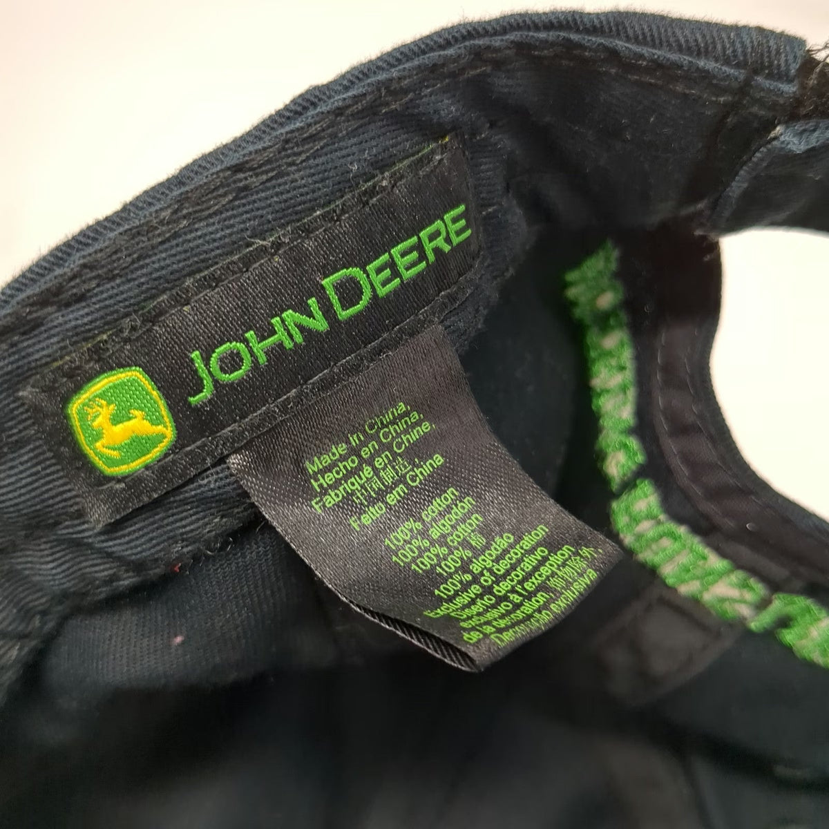 John Deere Baseball Cap Blue One Size Nothing Runs Like a Deere Strapback Hat