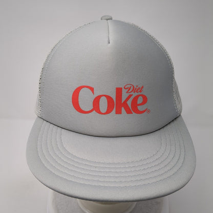 Diet Coke Snapback Mesh Back Trucker Hat Gray One Size Solid Outdoor