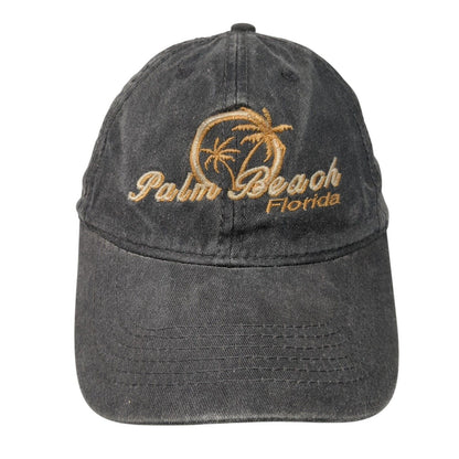Palm Beach Florida Slideback Hat Gray One Size Embroidered 6 Panel
