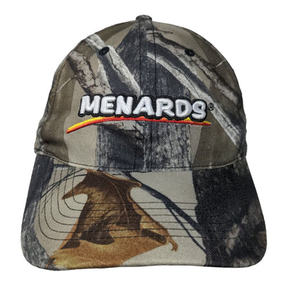 Menards Men's Strapback Hat Camo Adjustable Embroidered #27 Logo 100% Polyester