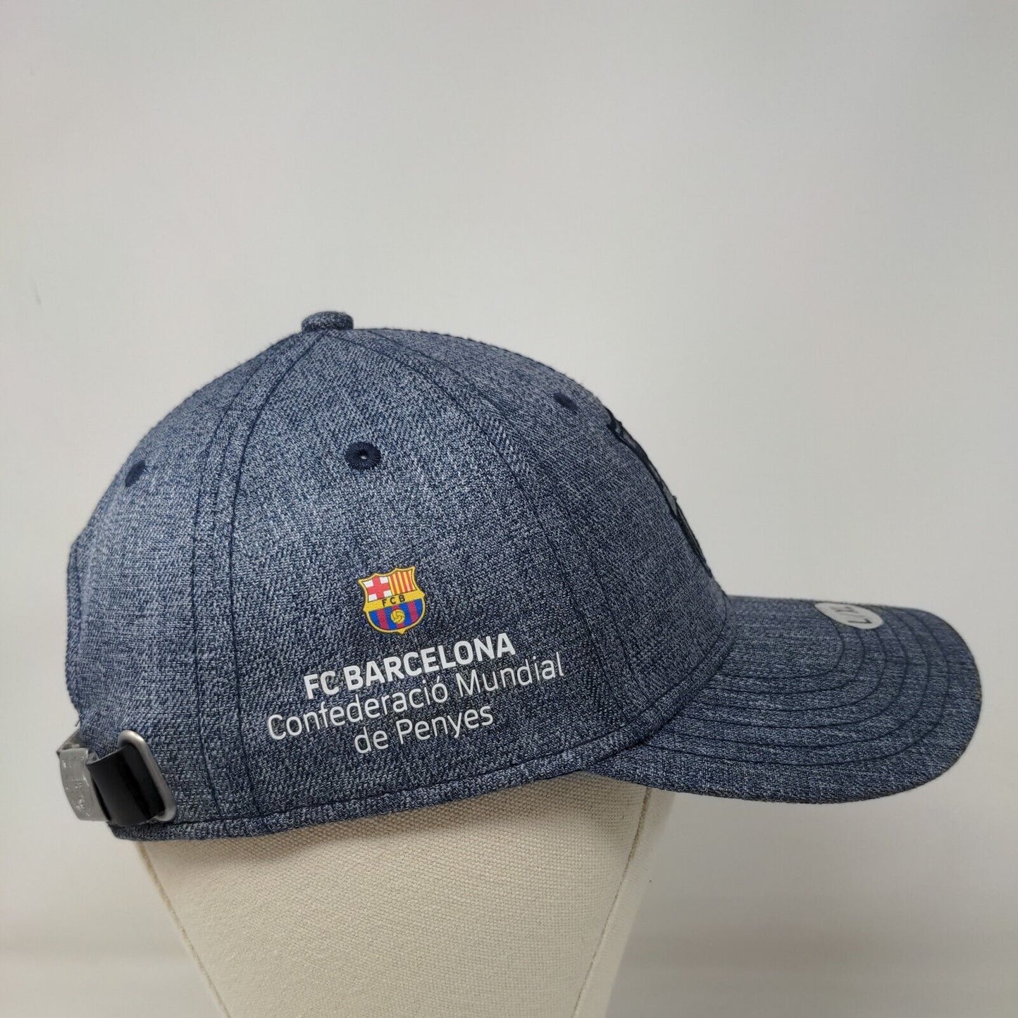 FC Barcelona Men's Slideback Hat Blue Size L/XL Embroidered Logo Barca