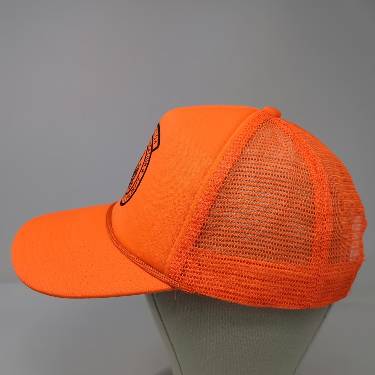 Daystone Trucker Hat Orange One Size Maine Outdoor Education Instructor Mesh Cap