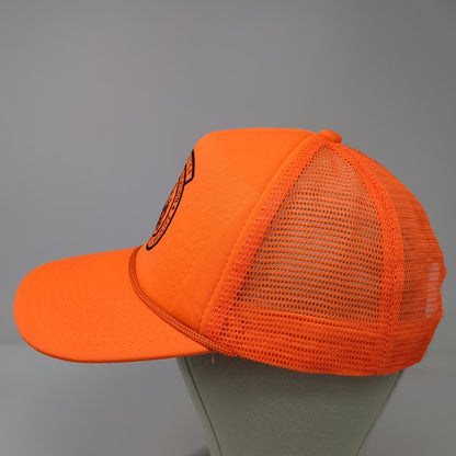 Daystone Trucker Hat Orange One Size Maine Outdoor Education Instructor Mesh Cap