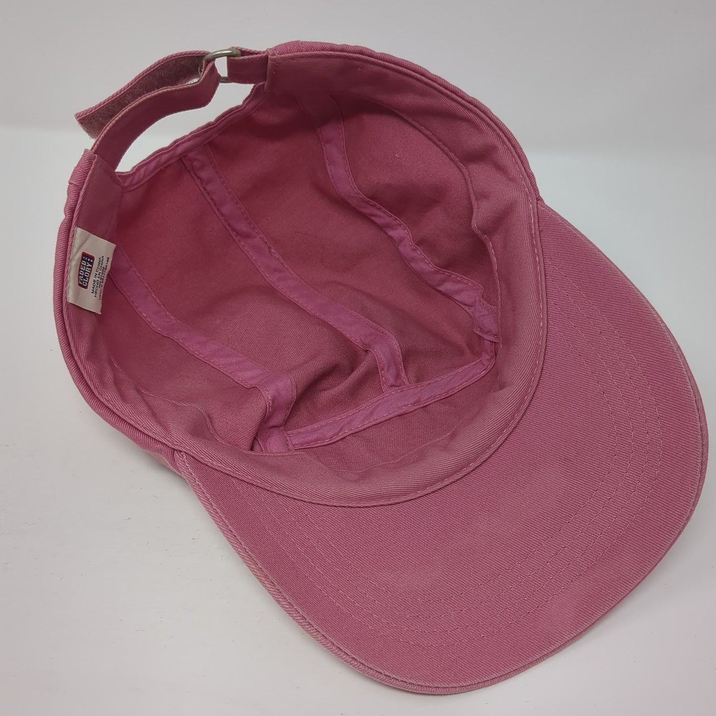 Love Sequin 5 Panel Cap Pink One Size Adjustable Strap Lightweight Faded Glory