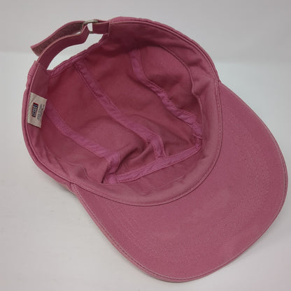 Love Sequin 5 Panel Cap Pink One Size Adjustable Strap Lightweight Faded Glory