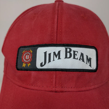 Jim Beam Men's Slideback Hat Red Size OSFA Embroidered Patch Logo Beer