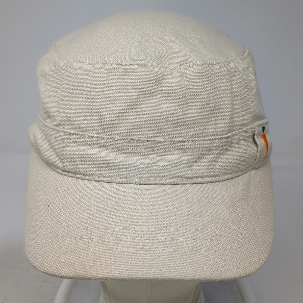 Kerrits Army Cap Beige One Size Cotton Buckle Strapback Cadet Carrot Logo Hat
