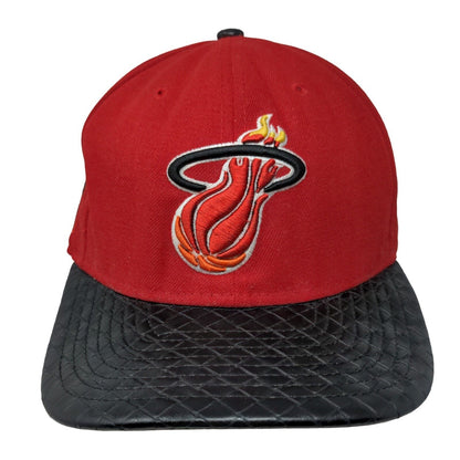 Miami Heat Slideback Hat Red Size M/L Embroidered New Era 9Fifty Hardwood NBA