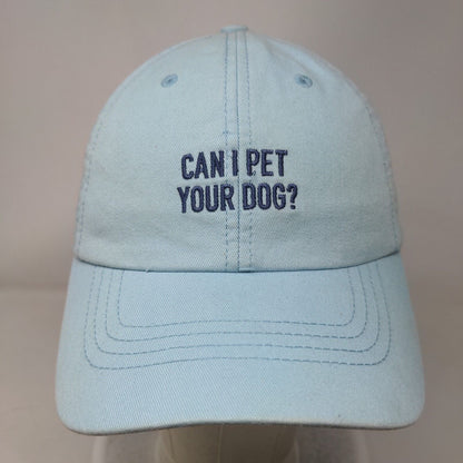 Can I Pet Your Dog? Slideback Hat Blue OSFM Embroidered State Of Mine
