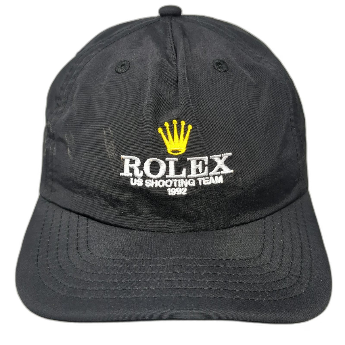 AS Colour Boys 5 Panel Black Rolex US Shooting Team 1992 Nylon Hat Vintage