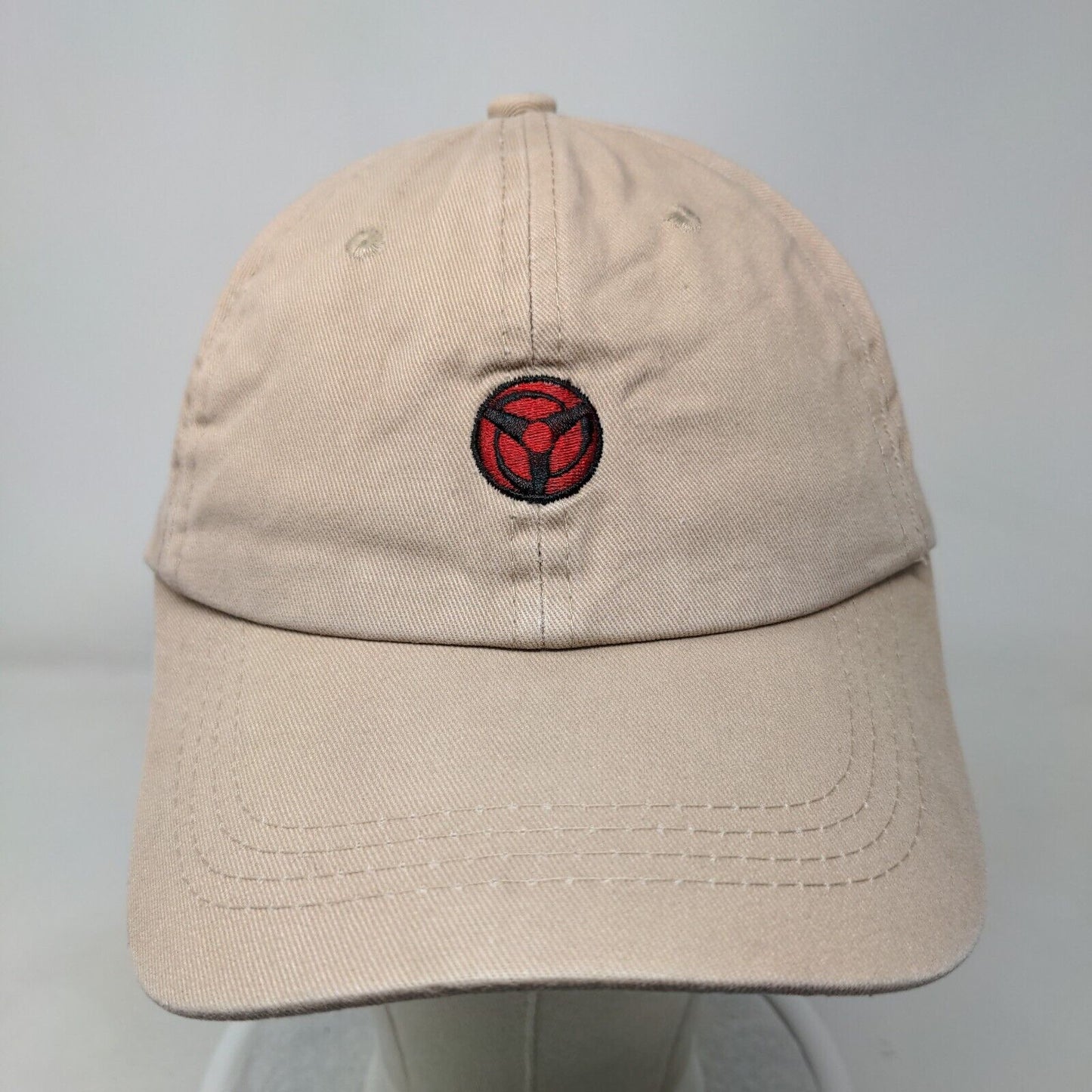 Sharingan Eye Slideback Hat Tan One Size Adjustable Embroidered 6 Panel