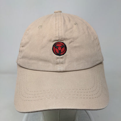 Sharingan Eye Slideback Hat Tan One Size Adjustable Embroidered 6 Panel