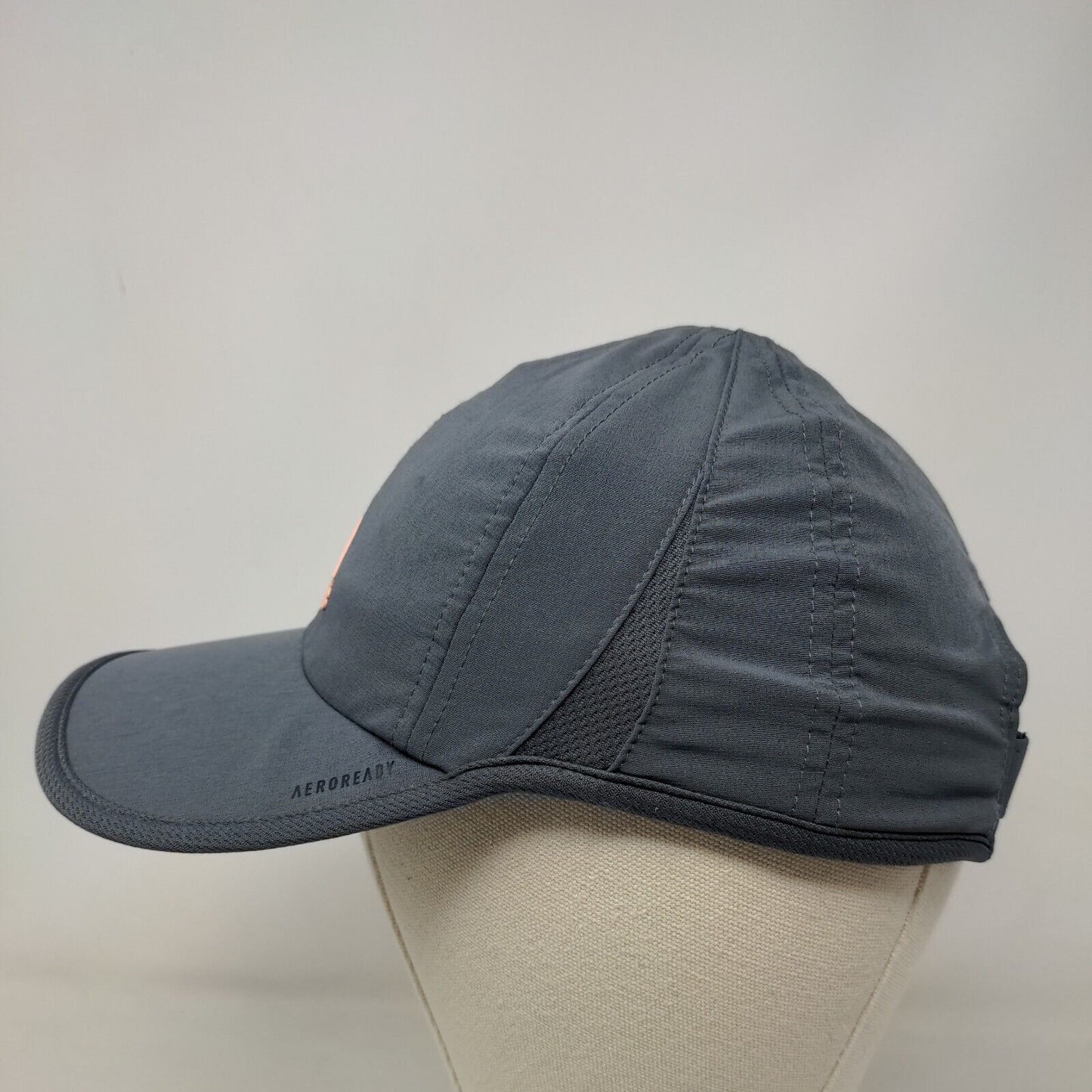 Adidas Aeroready Men's Strapback Hat Gray Size OSFA 3D Logo Recycled Polyester