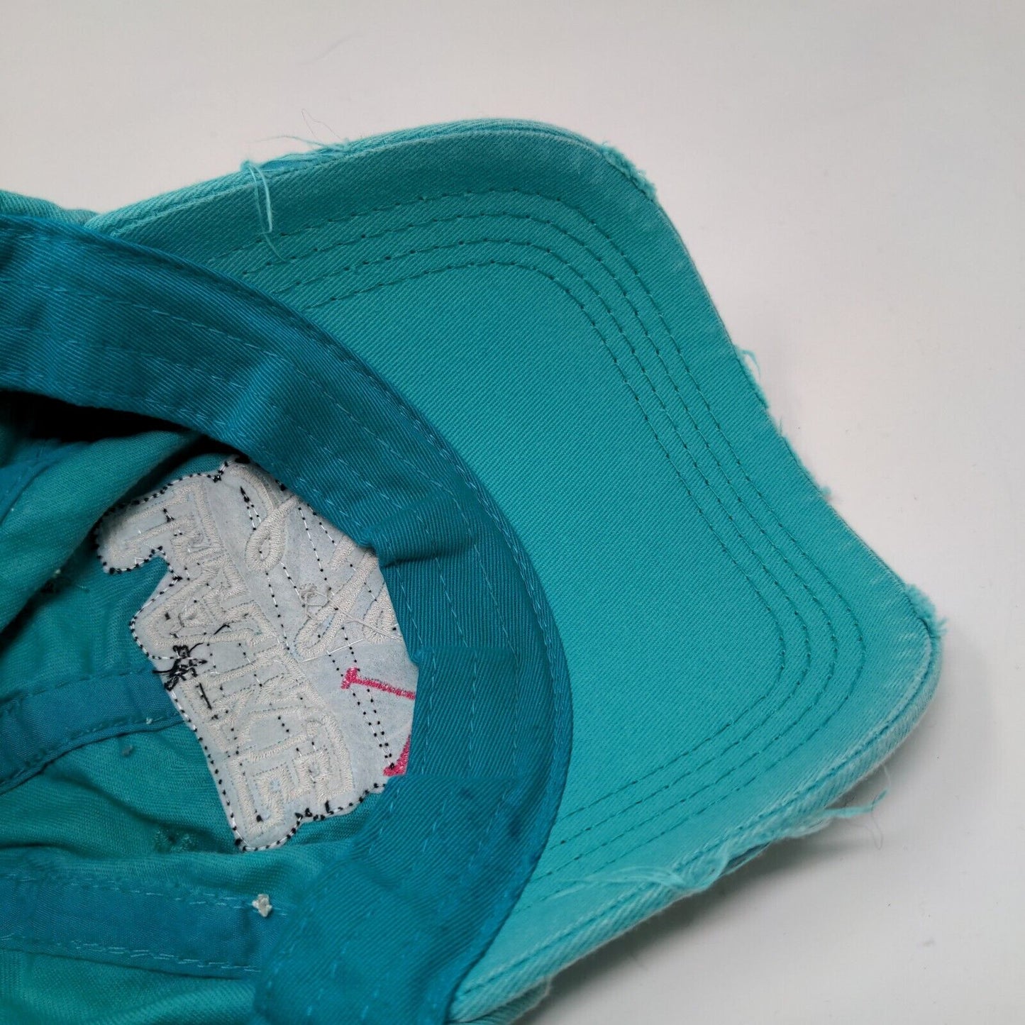 KB Ethos Men's Strapback Hat Green Blue Adjustable Lake Life Logo Distressed