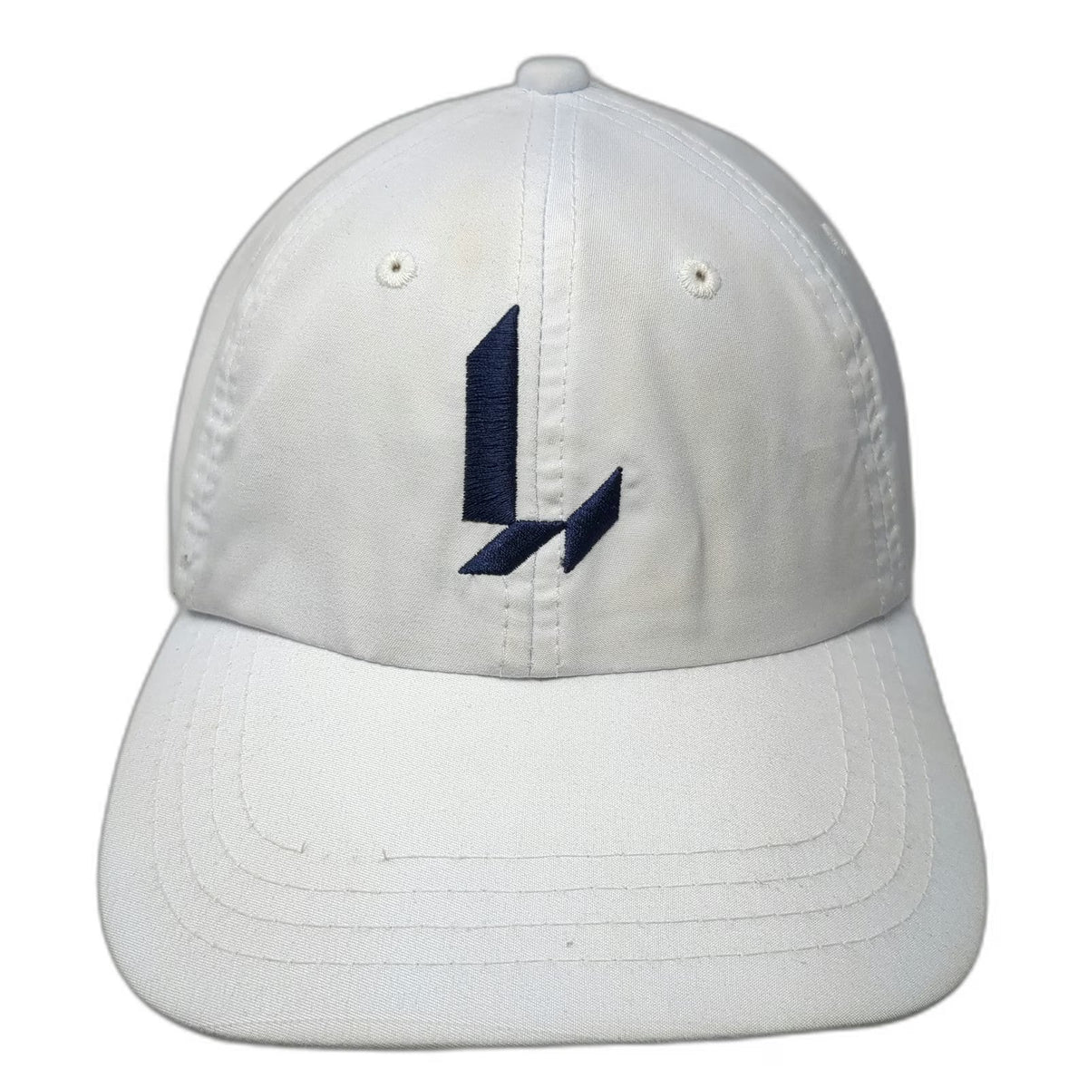 White Blue Baseball Cap Hat One Size Legendary L Logo Slideback Curved Brim