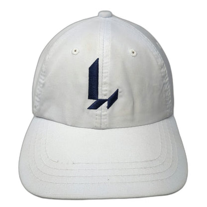 White Blue Baseball Cap Hat One Size Legendary L Logo Slideback Curved Brim