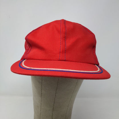 Daco Kotton Cool Men's Snapback Mesh Back Hat Red OSFA Blank Vintage