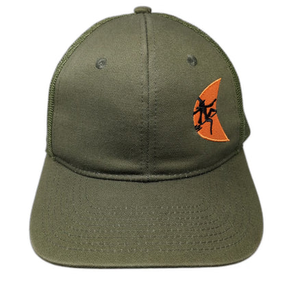 Port Authority Trucker Hat Green One Size Mesh Snapback Rock Climbing Logo Cap