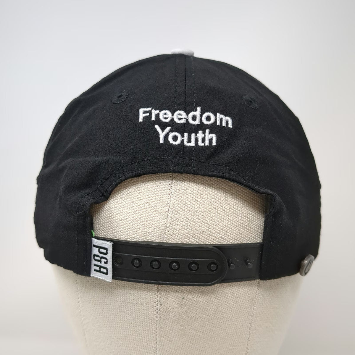 Pins & Aces 5 Panel Black One Size Hat Freedom Youth Rope Snapback Logo Golf