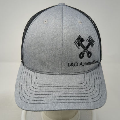 Richardson Trucker Hat Gray One Size L&O Automotive Piston Mesh Snapback Repair