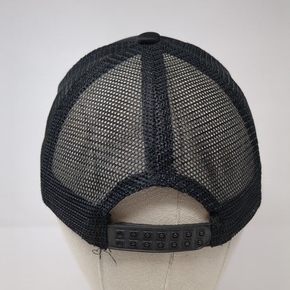 Dominical Snapback Mesh Back Trucker Hat Black OSFA Solid Adjustable