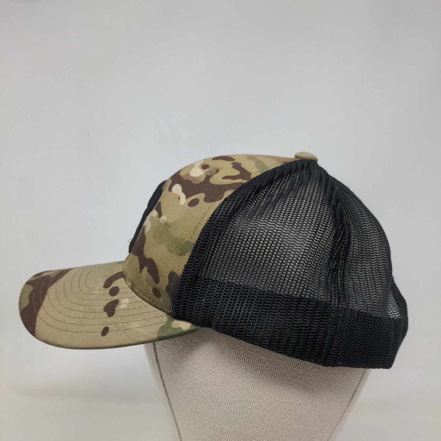 Yupoong Snapback Trucker Hat Camouflage One Size Embroidered Logo Mesh Back