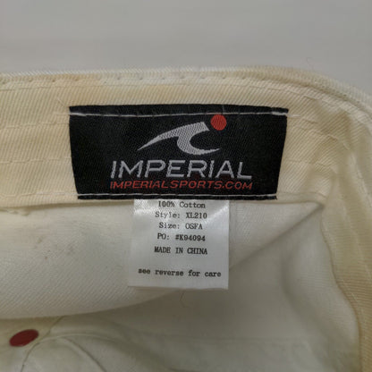 Imperial Slideback Hat White OSFA Embroidered C O Logo Adjustable