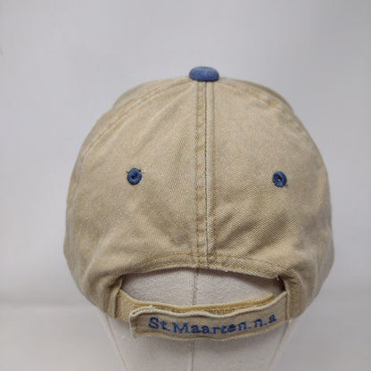 St. Maarten Strapback Hat Multi One Size Embroidered Colorblock 6 Panel