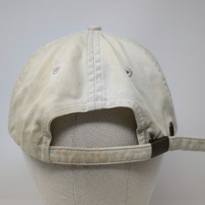 Anvil Baseball Cap Beige Blue One Size Beyond Design Logo Slideback Cotton Hat