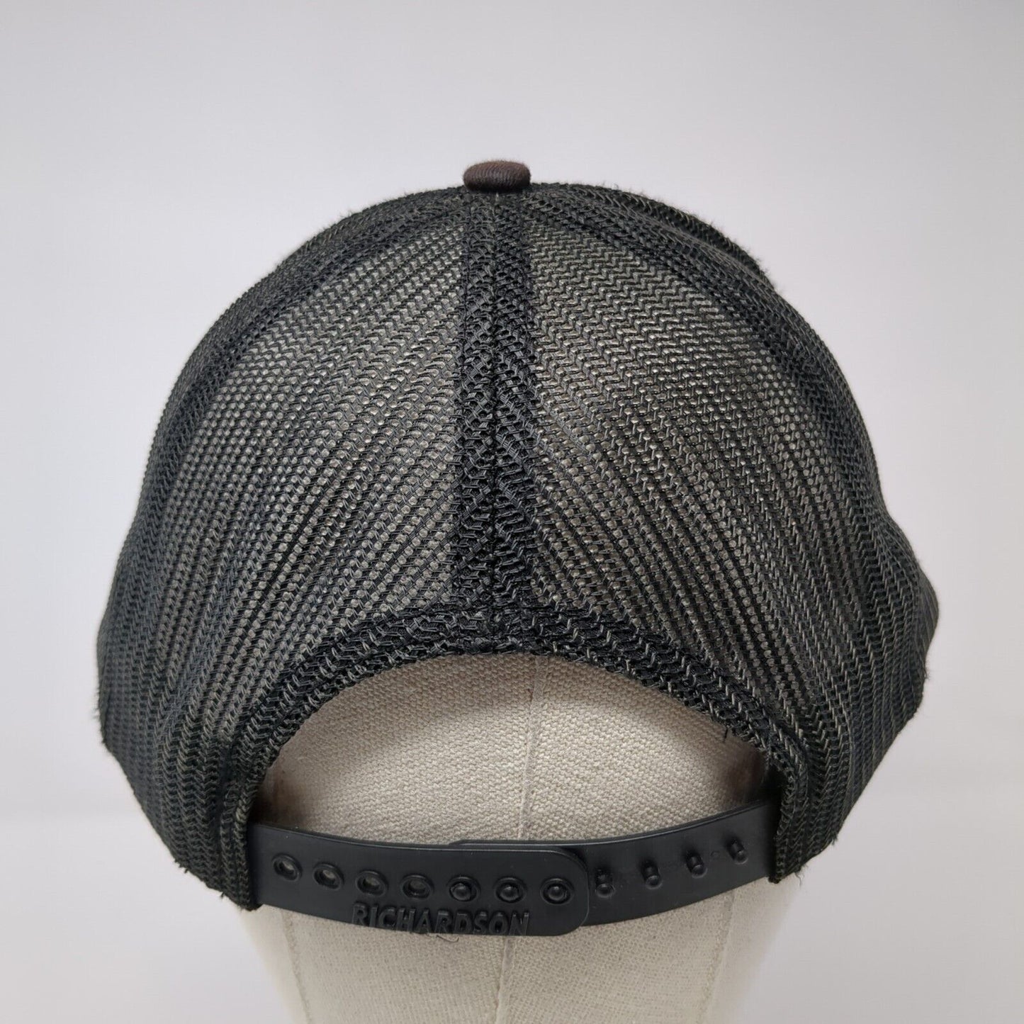 Burroughs Snapback Trucker Hat Black One Size Mesh Back Richardson