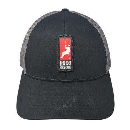 Roco Rescue Snapback Trucker Hat Black Large Adjustable Mesh Back Richardson