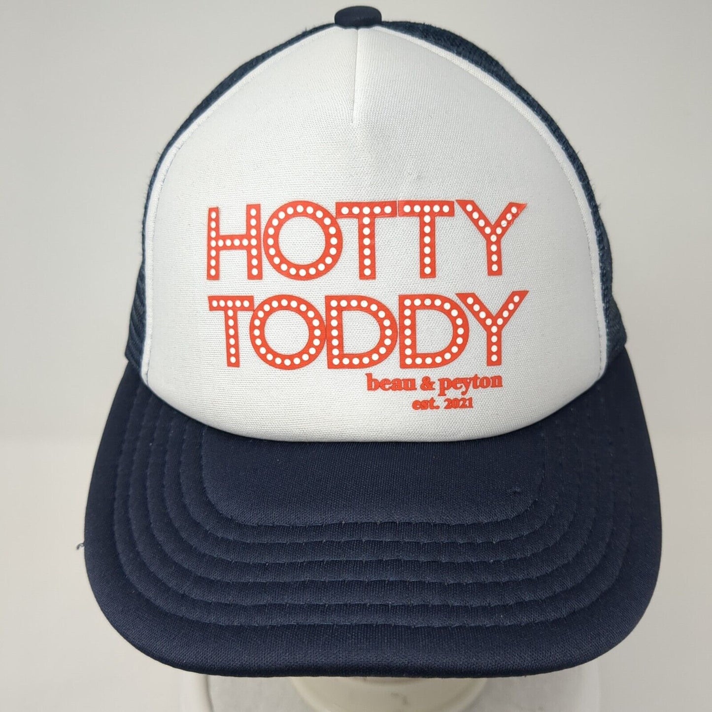 Hotty Toddy Beau & Peyton Est 2021 Snapback Trucker Hat Blue OS Adjustable Mesh