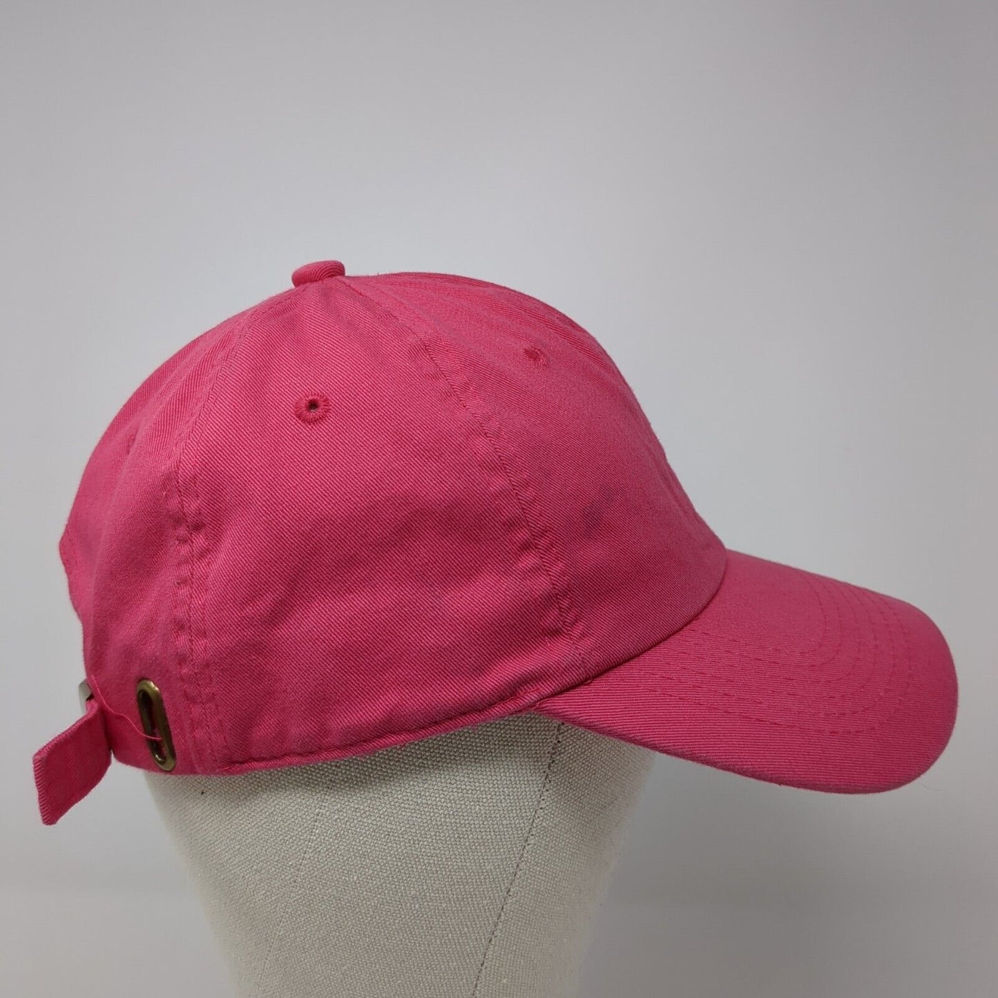 Eckos Slideback Hat Pink One Size Adjustable Vented Holes 6 Panel Blank